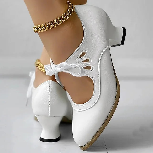 Lilly™ | Elegantes Tacones de Cuero Vintage