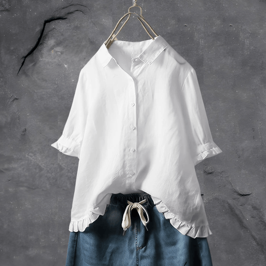 Carey™ | Camisa Elegante de Algodón y Lino