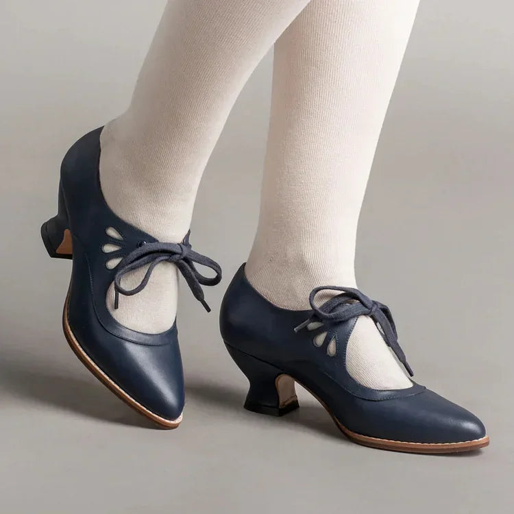 Lilly™ | Elegantes Tacones de Cuero Vintage