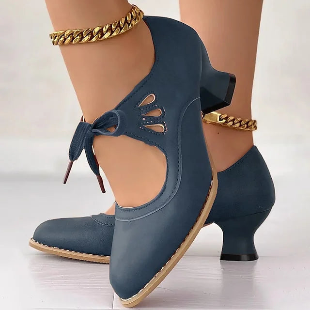 Lilly™ | Elegantes Tacones de Cuero Vintage