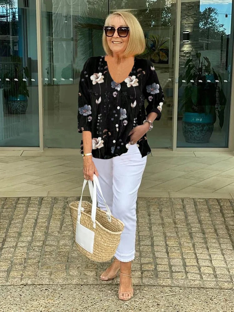 Dorothea - Blusa floral elegante y casual