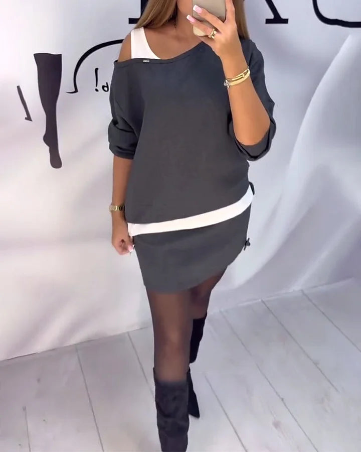 Darcella - Conjunto de dos piezas casual elegante