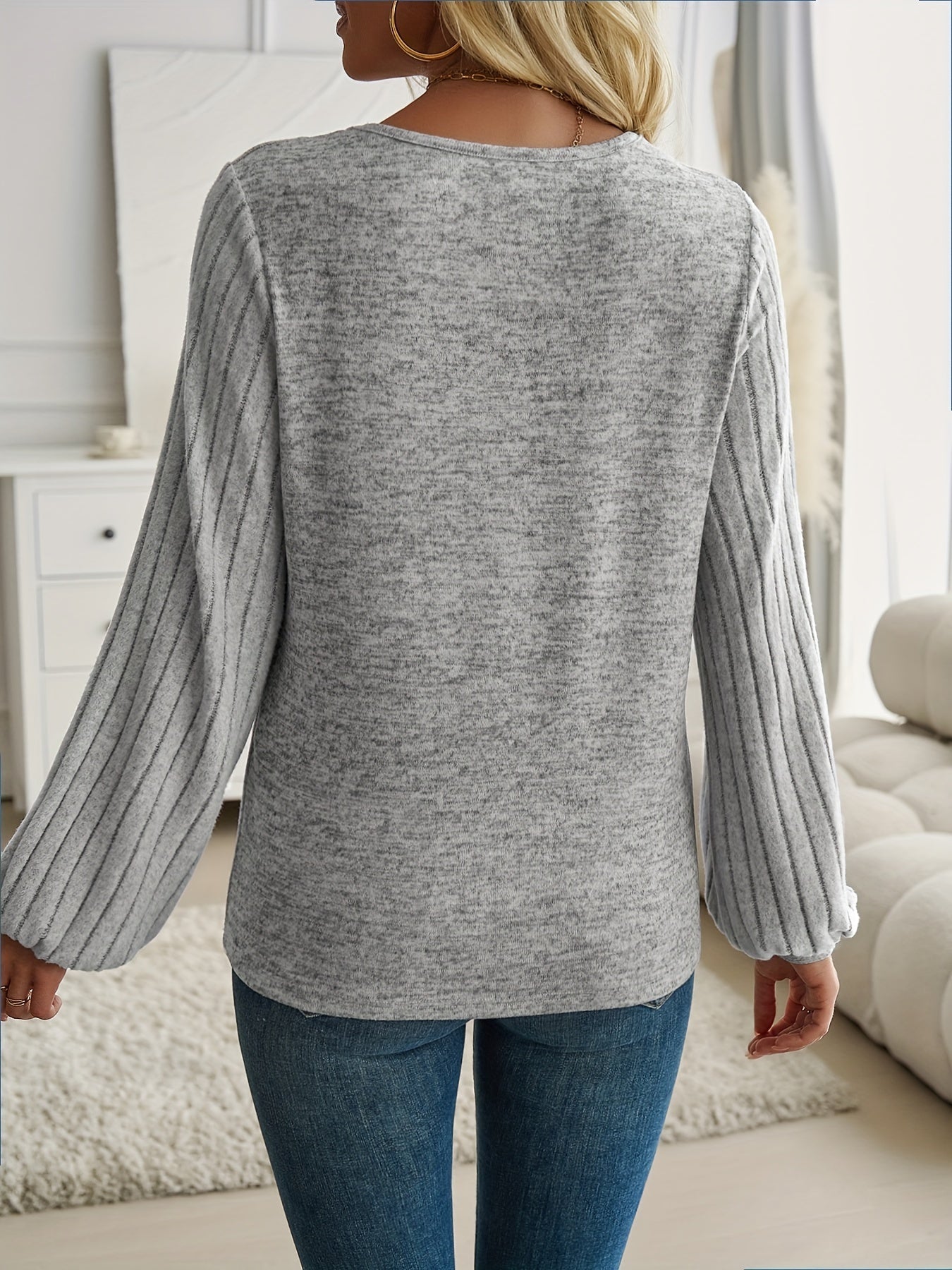 Lea™ | Blusa Elegante con Mangas de Linterna