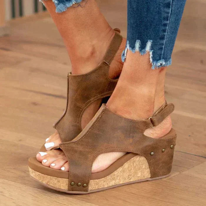 Astrid™ | Sandalias de tacón cuña elegantes y cómodas