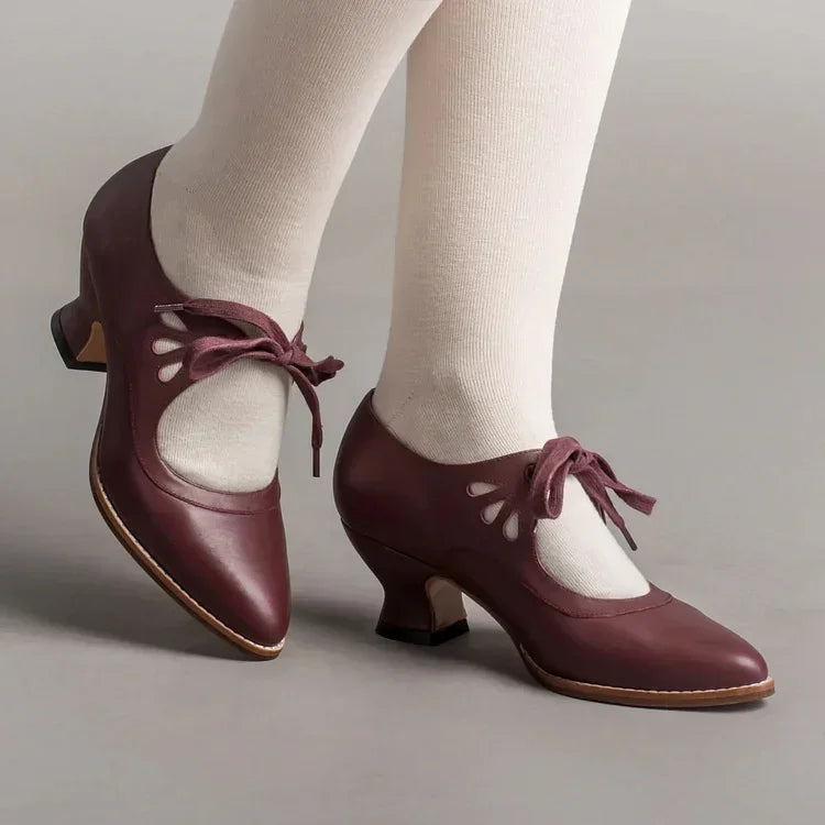 Lilly™ | Elegantes Tacones de Cuero Vintage
