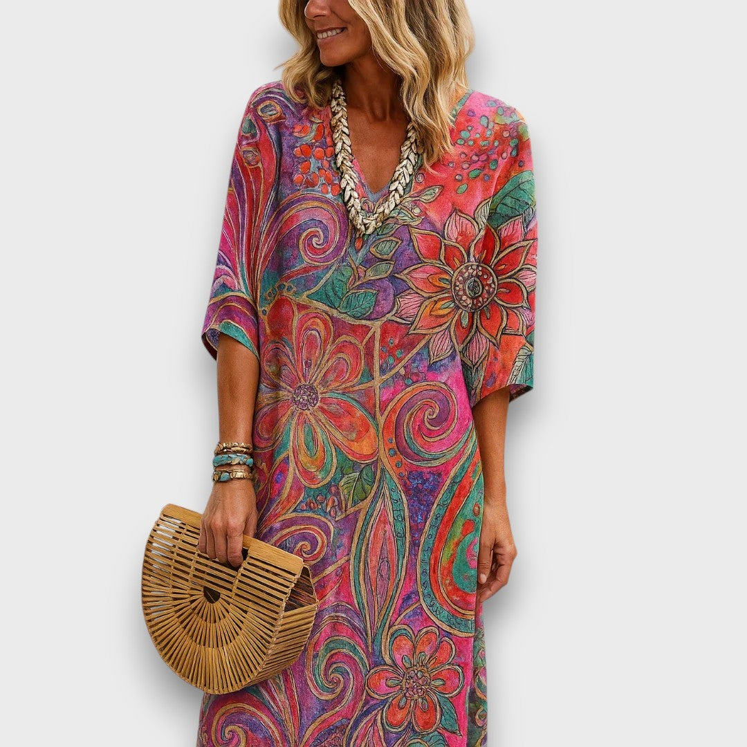 Geneva - elegante vestido floral informal