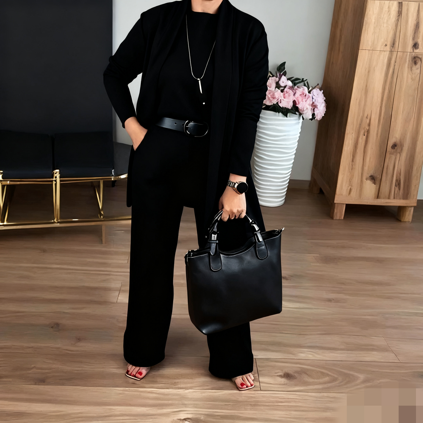 Charmaine - Conjunto de Tres Piezas Casual Elegante