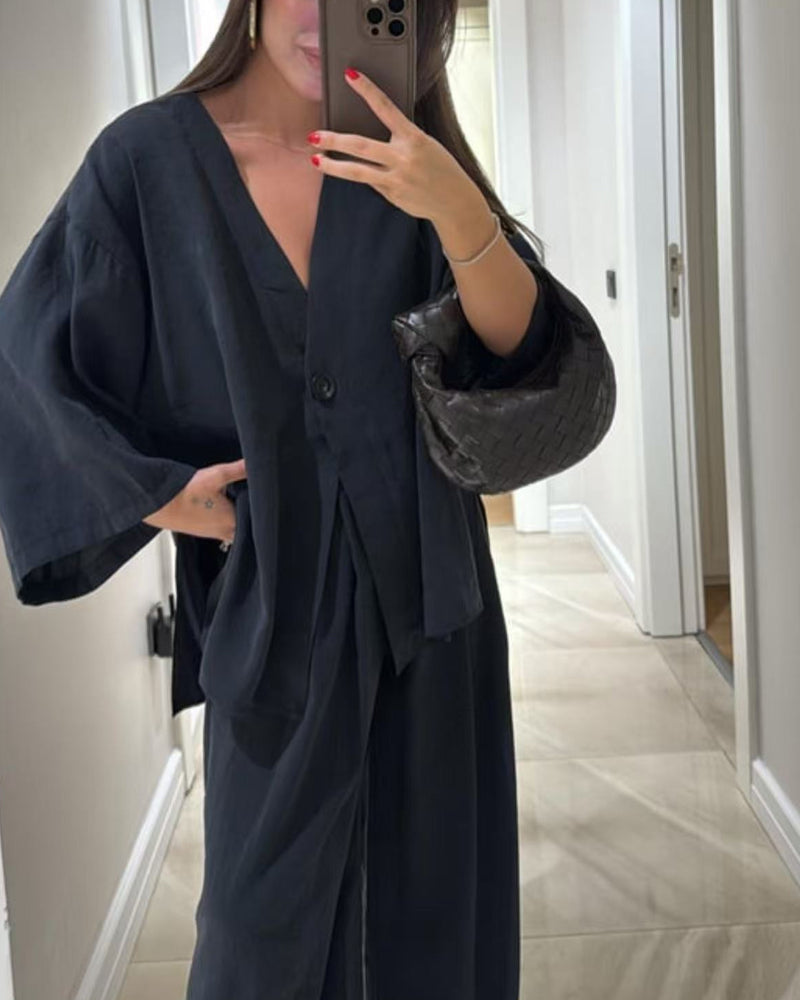 Mélanie™ | Conjunto Casual Elegante de Tela Ligera