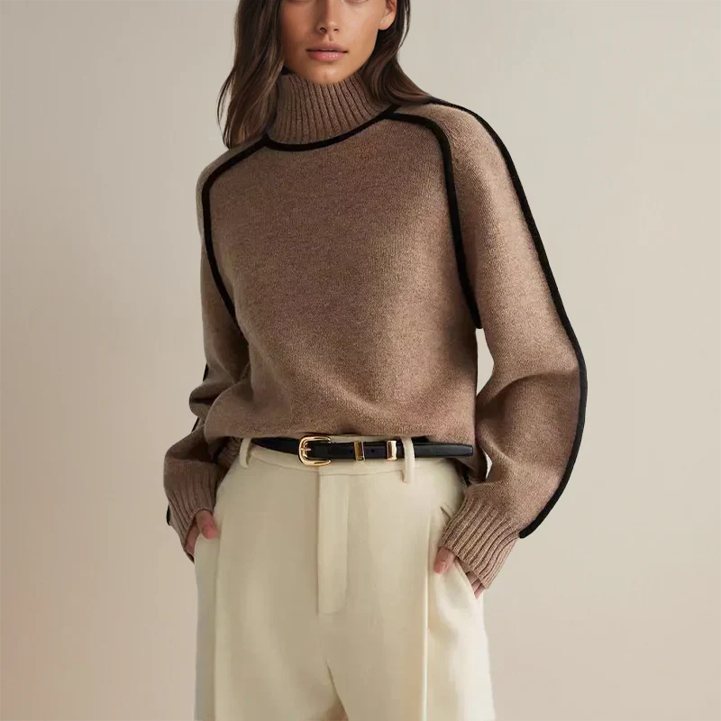 Tima™ | Suéter de Cuello Alto Elegante de Lana