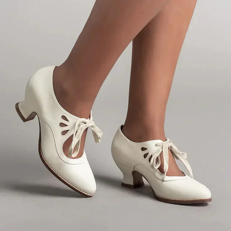 Lilly™ | Elegantes Tacones de Cuero Vintage