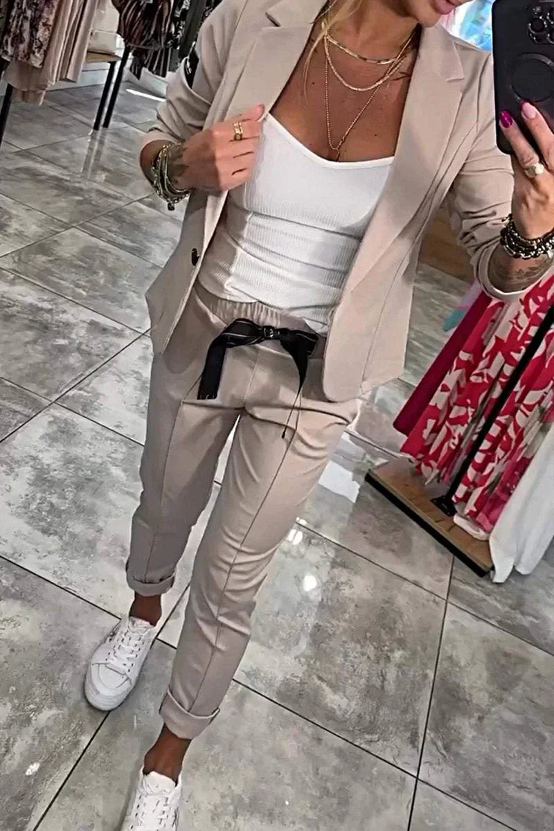Tracy™ | Conjunto Blazer y Pantalón Fluido