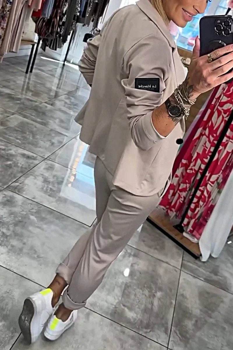 Tracy™ | Conjunto Blazer y Pantalón Fluido