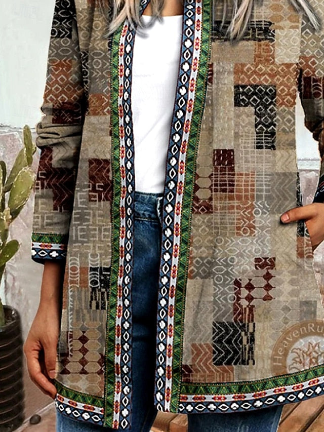 Livia™ | Chaqueta Vintage Casual Impresa Floral