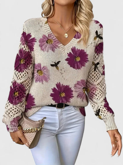 Tristana™ | Suéter Elegante de Algodón Floral