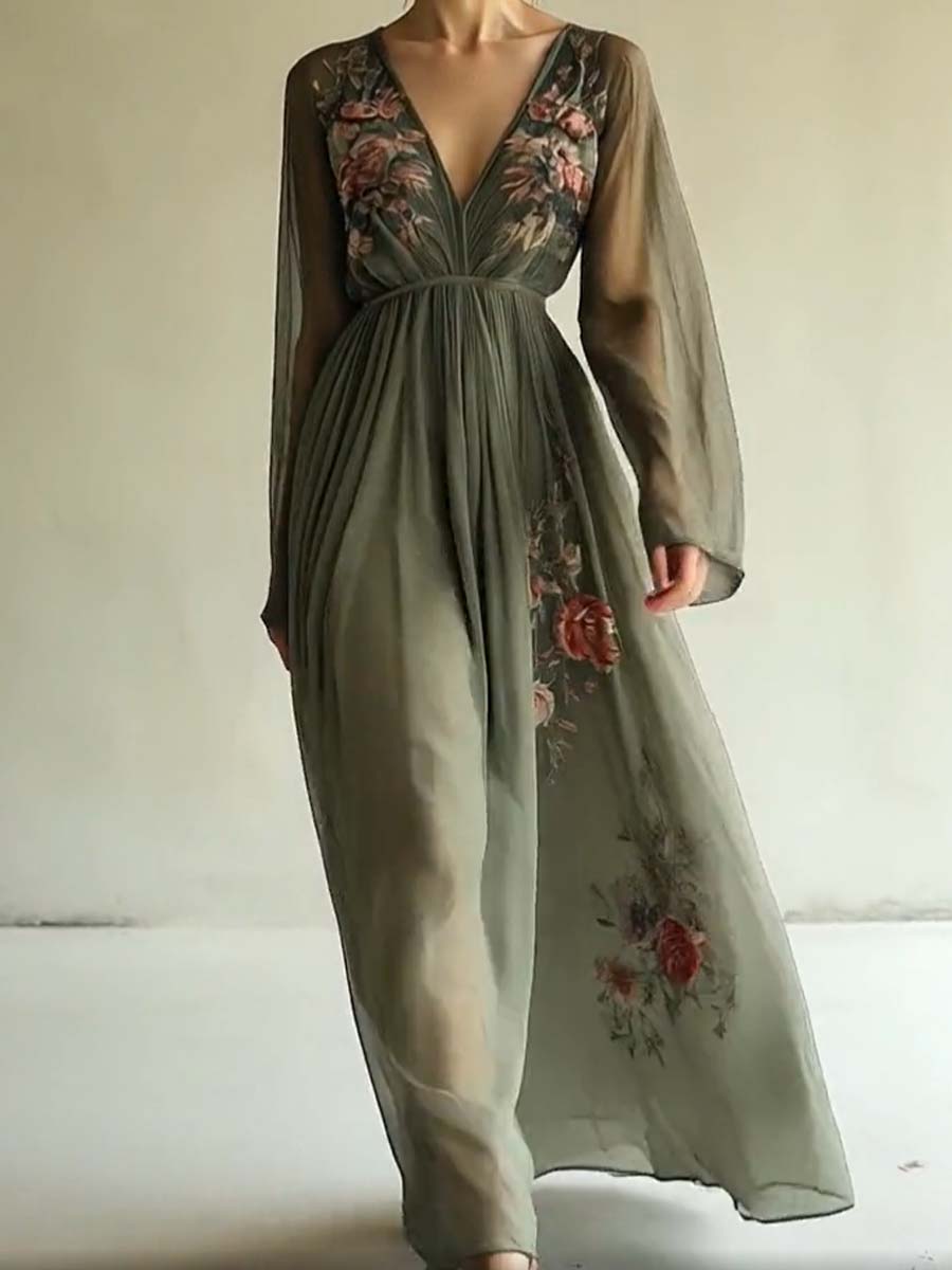 Esther™ | Vestido Maxi Elegante con Estampado Floral