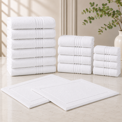 [16 PIEZAS] Juego de Toallas Premium Estilo Hotel de Algodón Suave