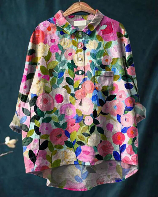 Halima™ | Camisa Floral Elegante