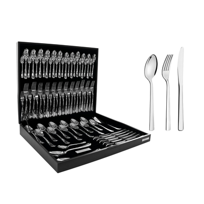 [76 PIEZAS] Juego de Cubiertos de Acero Inoxidable + Set de silicona gratis