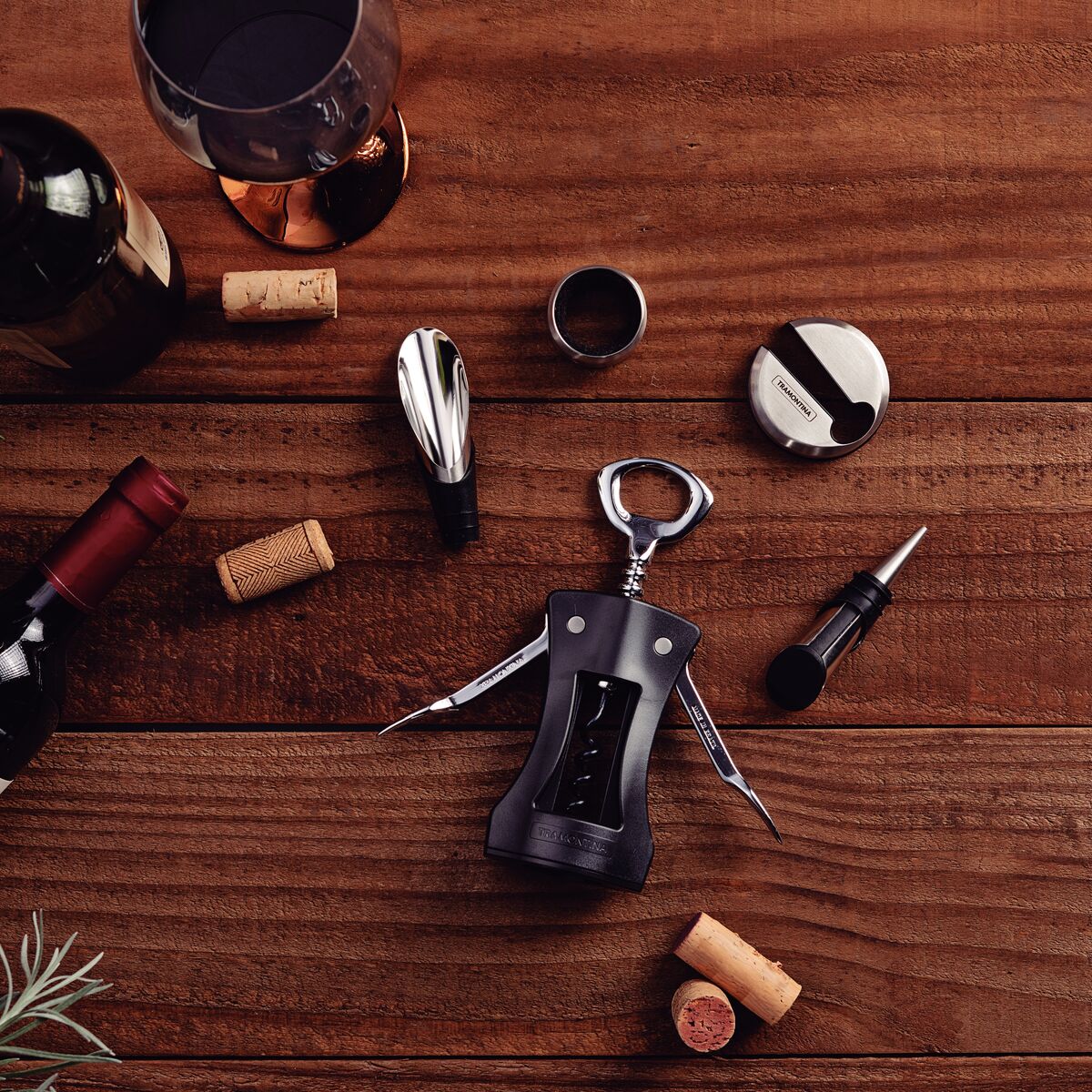 [5 PIEZAS] Juego de Accesorios para Vino + Set de Cuchillos para Queso gratis