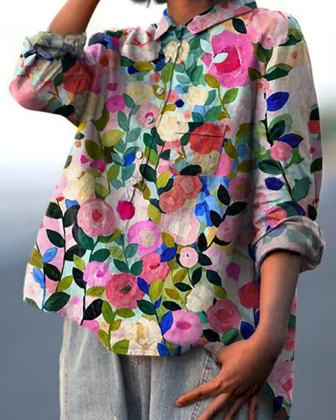 Halima™ | Camisa Floral Elegante