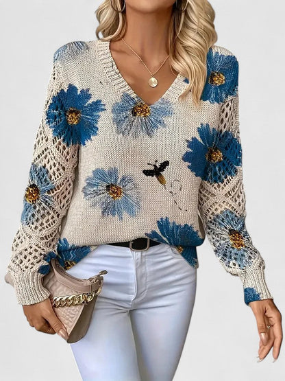 Tristana™ | Suéter Elegante de Algodón Floral
