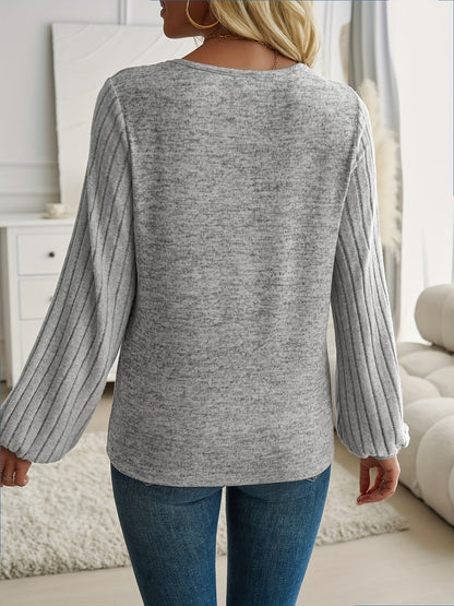Lea™ | Blusa Elegante con Mangas de Linterna