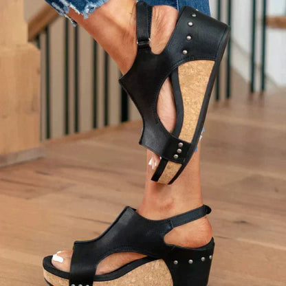 Astrid™ | Sandalias de tacón cuña elegantes y cómodas