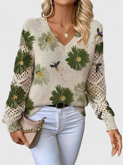 Tristana™ | Suéter Elegante de Algodón Floral