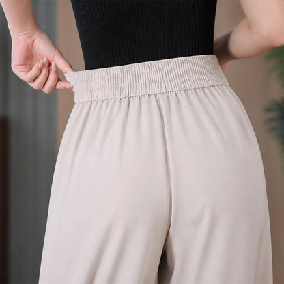 [COMPRÁ 2 Y LLEVÁ 3] Pantalón de Mujer en Seda Fría con Elastano + Neceser organizador de Regalo