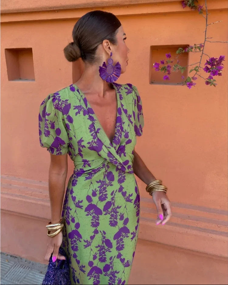 Genessa - Vestido floral casual elegante