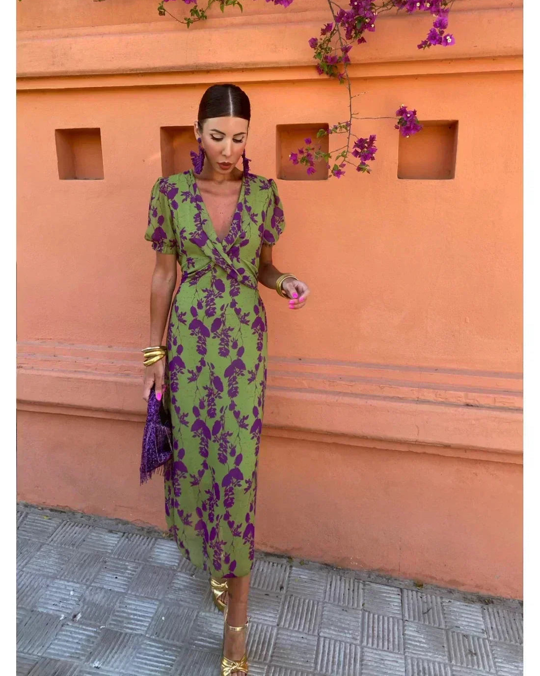 Genessa - Vestido floral casual elegante