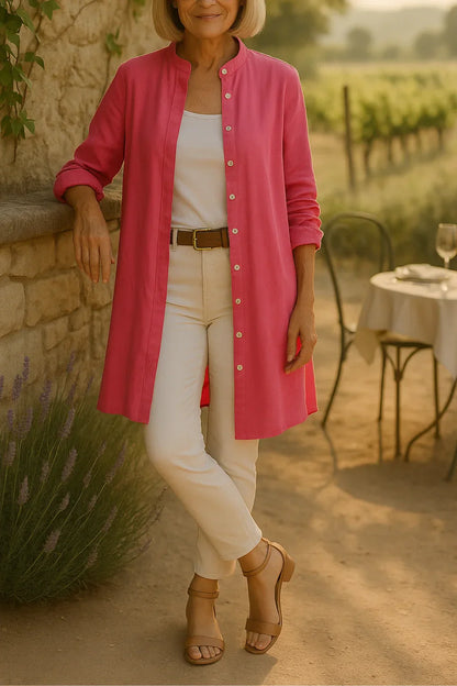 Camilya™ | Blusa Camisera Acampanada de Algodón