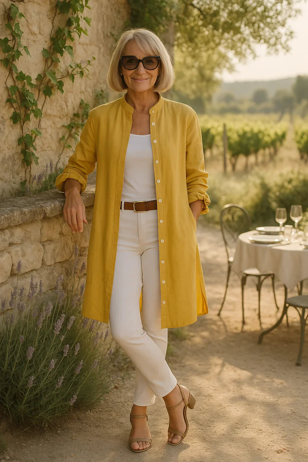 Camilya™ | Blusa Camisera Acampanada de Algodón