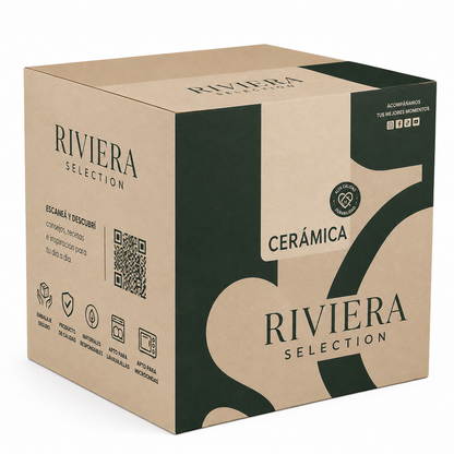 [18 PIEZAS] Juego de Vajilla de Cerámica para 6 Personas + Set de Silicona de Regalo