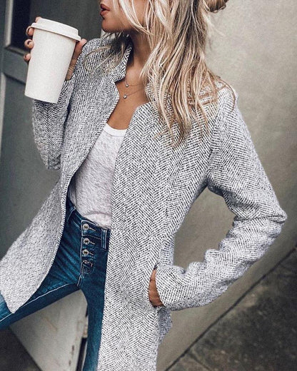 Nalera™ | Blazer Largo Elegante de Lana