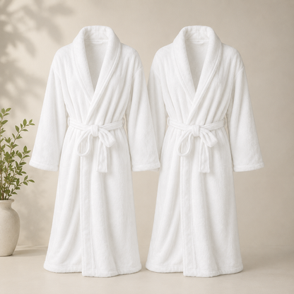 [COMPRÁ 2 Y LLEVATE 4] Juego de Toallas Premium 100 % Algodón Estilo Hotel + Bata de Baño de Regalo