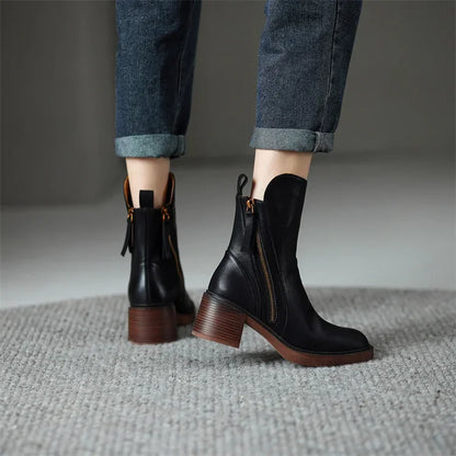 Tresa™ | Botines de Cuero Elegantes