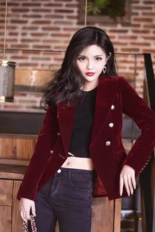 Nola™ | Blazer Elegante de Terciopelo
