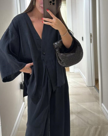 Mélanie™ | Conjunto Casual Elegante de Tela Ligera