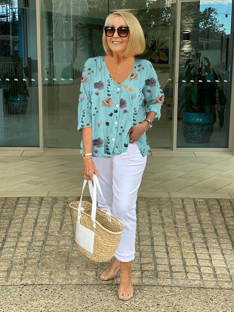 Dorothea - Blusa floral elegante y casual