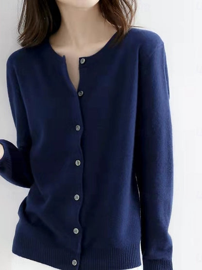 Raya™ | Cárdigan Elegante de Lana con Cuello Redondo