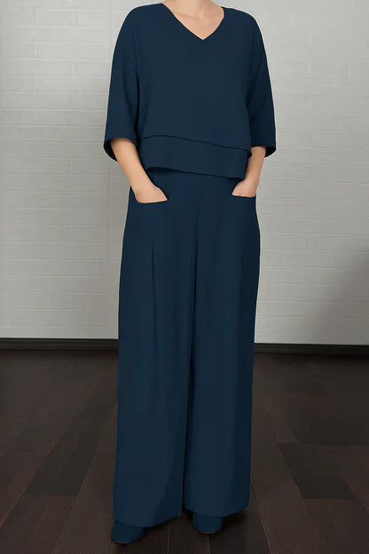 Milana - Conjunto de Dos Piezas Casual Elegante