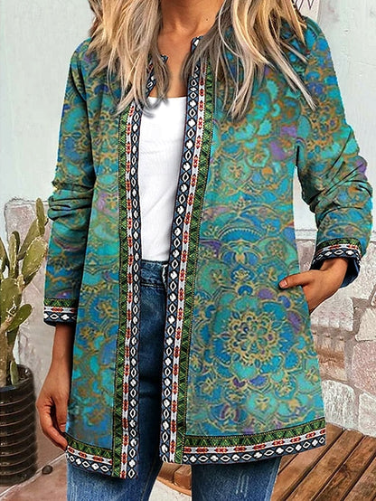 Livia™ | Chaqueta Vintage Casual Impresa Floral