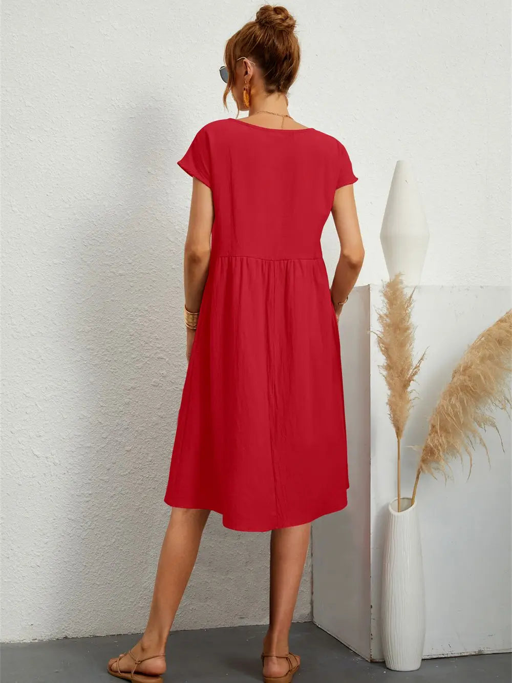 Sage – Vestido informal de bolsillo