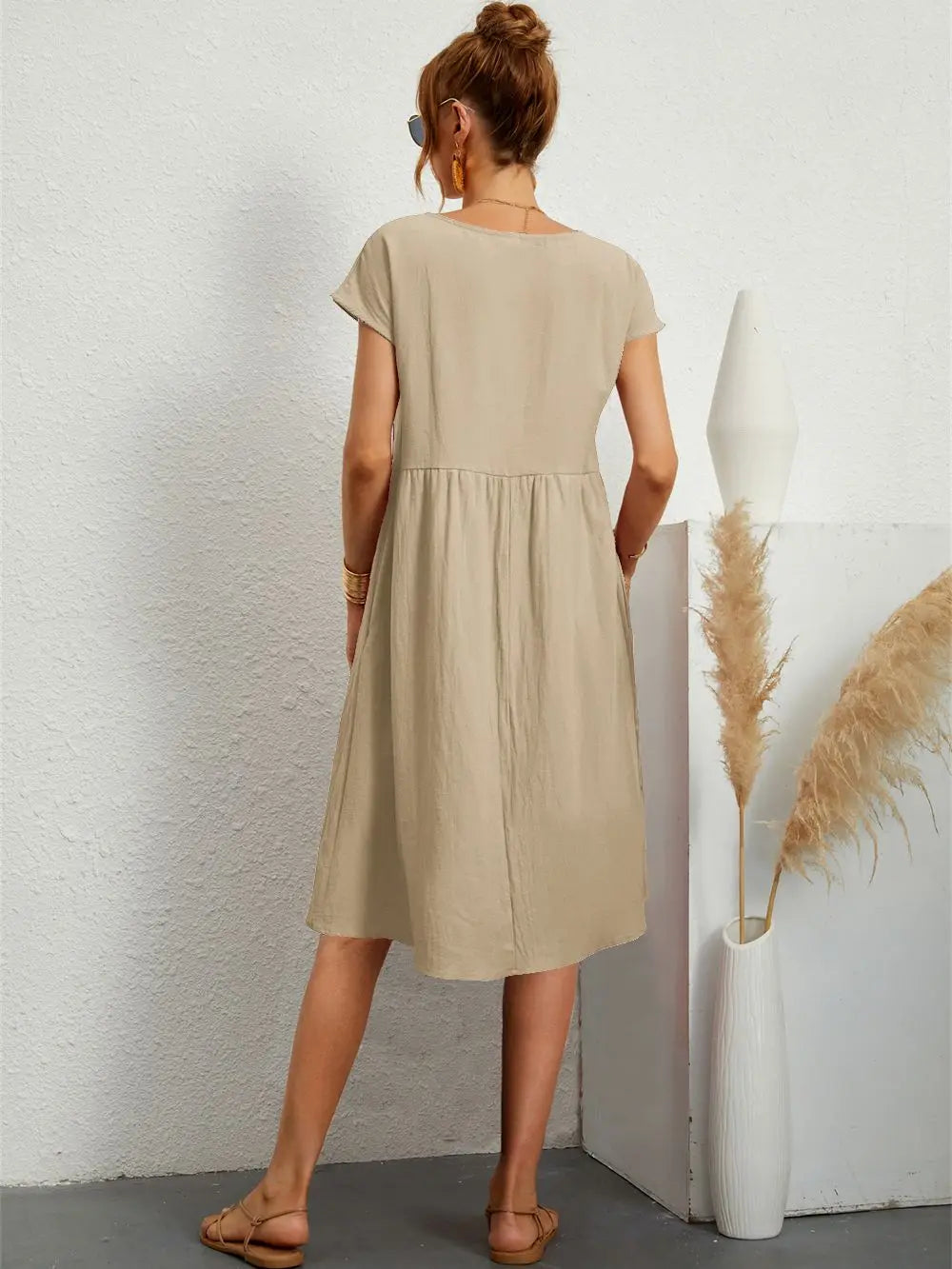 Sage – Vestido informal de bolsillo