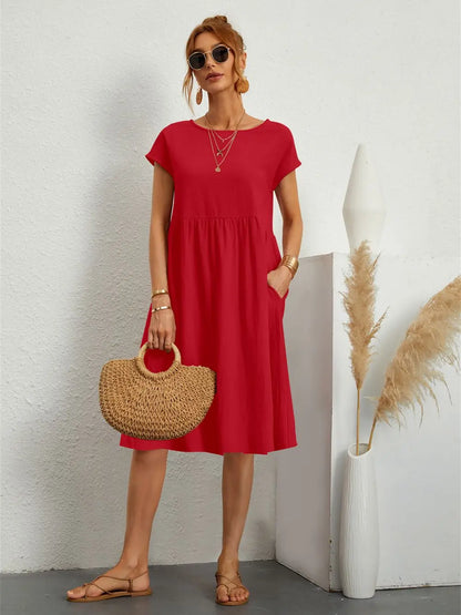 Sage – Vestido informal de bolsillo