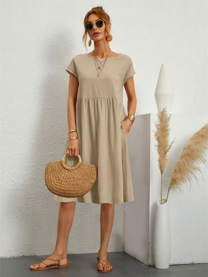 Sage – Vestido informal de bolsillo