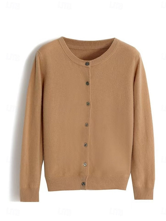 Raya™ | Cárdigan Elegante de Lana con Cuello Redondo