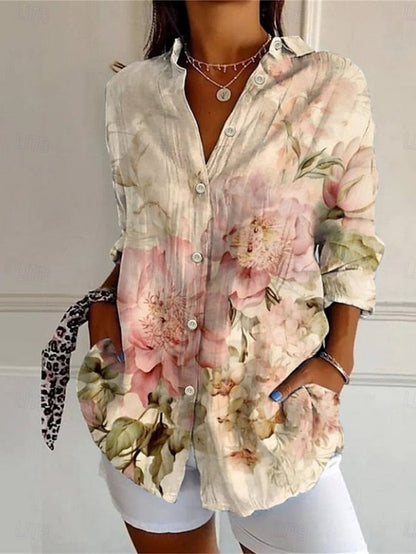 Flora™ | Camisa Casual Impresa Elegante