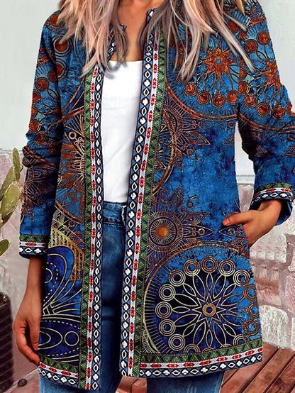 Livia™ | Chaqueta Vintage Casual Impresa Floral